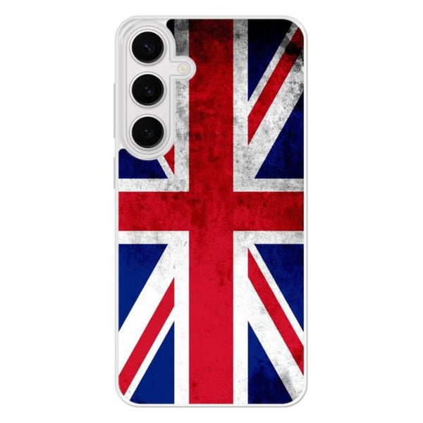 Skyddande silikonväska med tryck, kompatibel med Samsung Galaxy S24 FE, England flagga