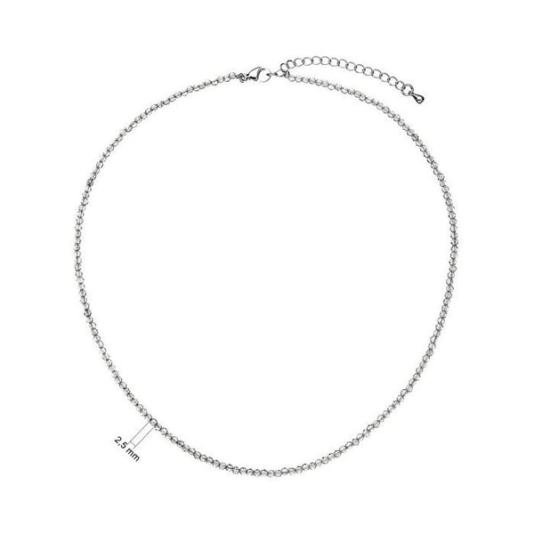 Collier av pärlor i spets 42012.3 rök-kvarts