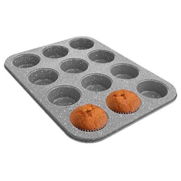 Muffinsform - ORION - STOR - Kolfiberstål - Granitbeläggning - 12 muffins