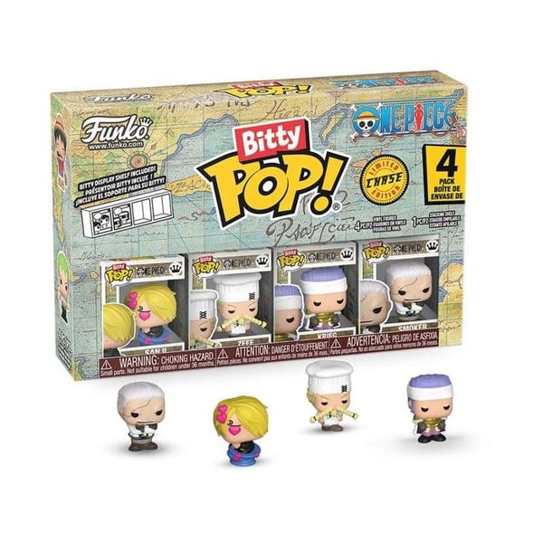 Funko - One Piece - Paket med 4 figurer Bitty POP! Sanji 2,5 cm