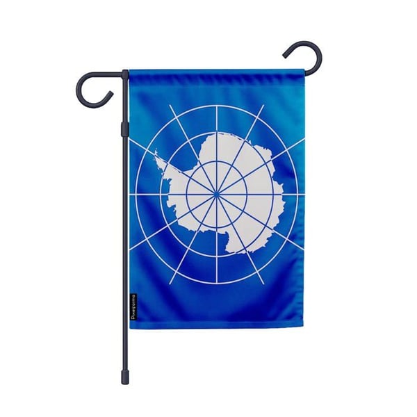 Trädgårdsflagga - Officiell - Antarktis - 32 x 47,5 cm - Polyester - Tryck på fram- och baksidan