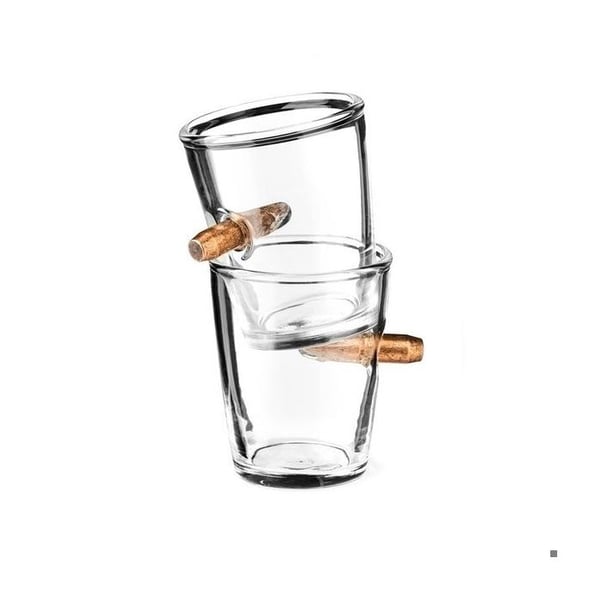 Skottsäkra skytteglasögon med inbäddade riktiga kulor (2 stycken)