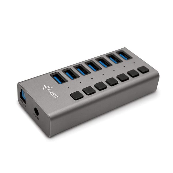 Laddningshubbar - i-tec - 7 USB 3.0-portar - Plug & Play - Standard USB-laddning