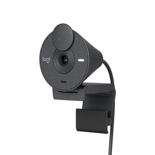 Webbkamera - Full HD 1080p - Logitech - Brio 300 - Inbyggd mikrofon - Grafit