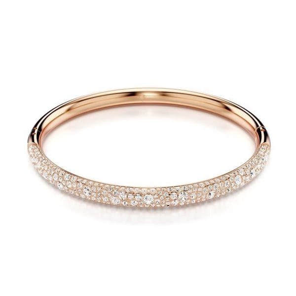Armband bangle - SWAROVSKI - Meteora roséguld L - Rhodinerat metall - Vita kristaller - 62 mm