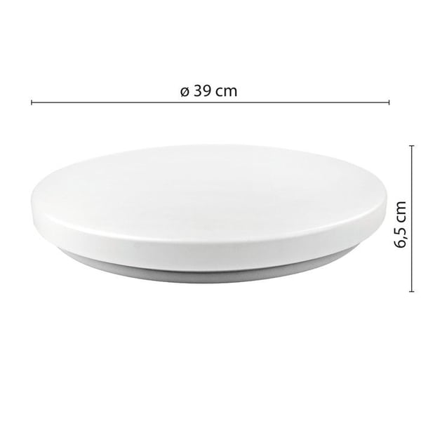 VELAMP MOON XL LED-kattovalaisin 32W 2400 lm 4000K Ø39 cm extra ohut 6,5 cm valkoinen
