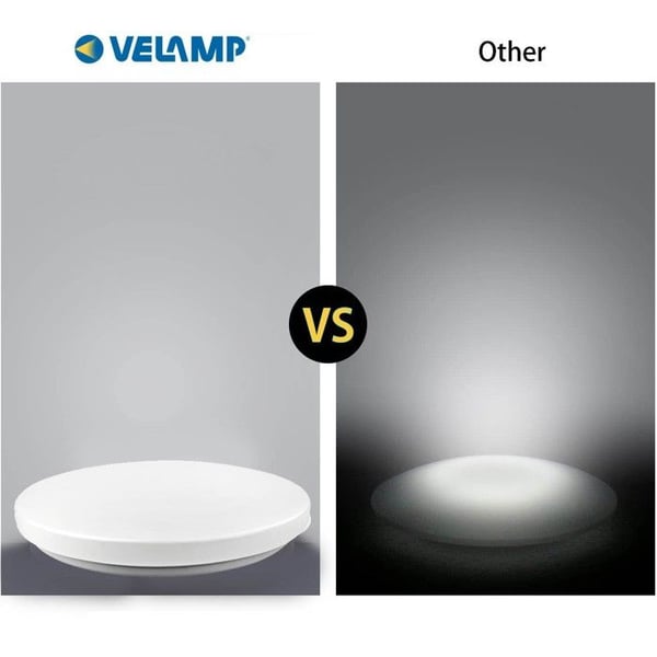 VELAMP MOON XL LED-kattovalaisin 32W 2400 lm 4000K Ø39 cm extra ohut 6,5 cm valkoinen