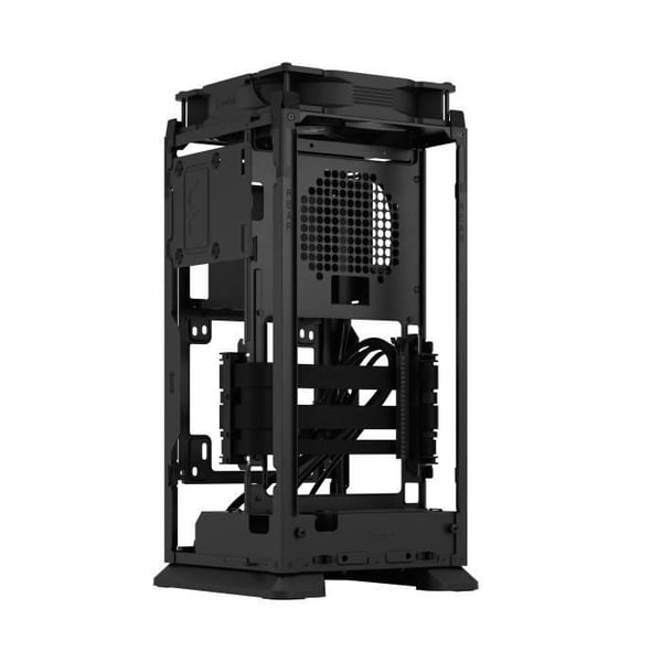 PC cover - FRACTAL DESIGN - Mood Black - m-ITX - 1 180 mm blæser, USB3.1 Type C