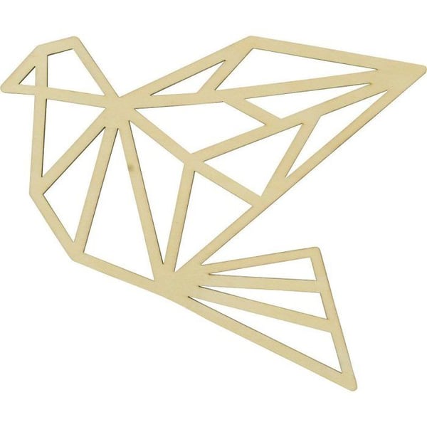 MégaCréa DIY - Dekoration Fågel origami i trä 26 cm