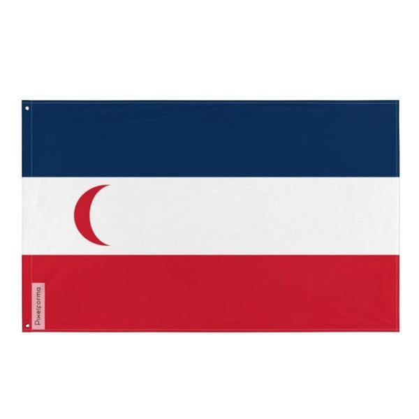 Madagaskars flagga under franskt protektorat – 192 x 288 cm – Polyester – Järnöglor – Hållbar