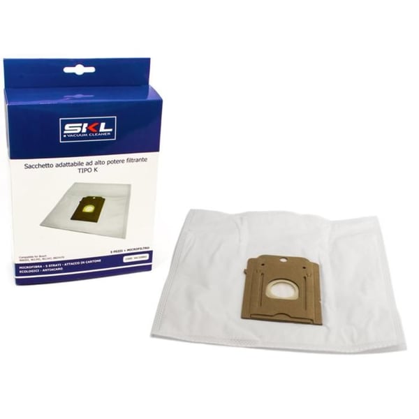 SOS Accessoire Box 5 påsar typ K kompatibla + mikrofilter för Dammsugare 00468265 BOSCH, SIEMENS