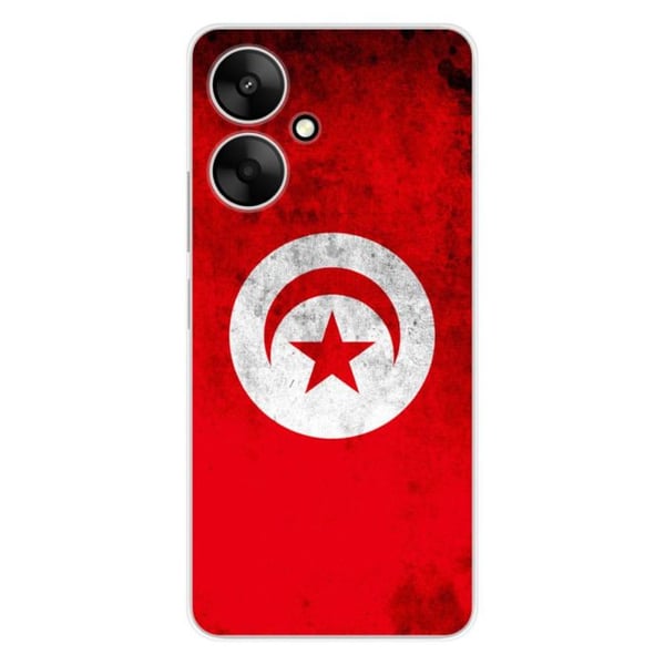 Tryckt silikonfodral som är kompatibelt med Xiaomi Redmi 13C 5G Tunisiens flagga