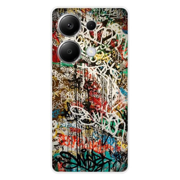 Tryckt silikonfodral kompatibelt med Xiaomi Redmi Note 13 Pro 4G Graffiti 1