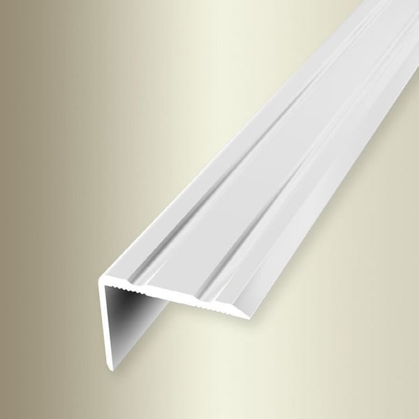 PROVISTON Hörnlist l 24,5 mm H 0 - 17 mm L 1000 mm Pulverlackad aluminium Slät Lätt att böja Vit Självhäftande