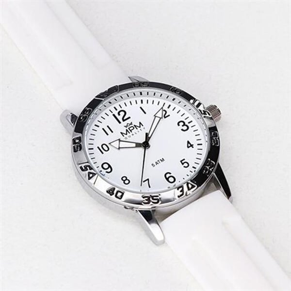 Barnsportklocka - MPM QUALITY - Junior 11224.A - Vit - Silikon - Analog