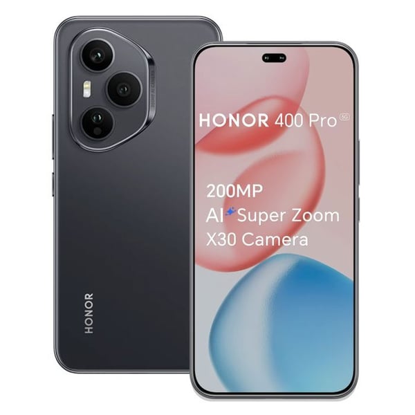 Smartphone 5G - HONOR 400 Pro - 12Go RAM - 512Go - AI-kamera med ultra-hög klarhet på 200 MP - 5300 mAh - Svart - EU-version