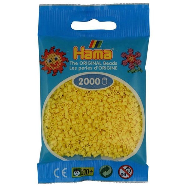 Hama - 2 000 mini pärlor (små pärlor Ø2,5 mm) ljusgul