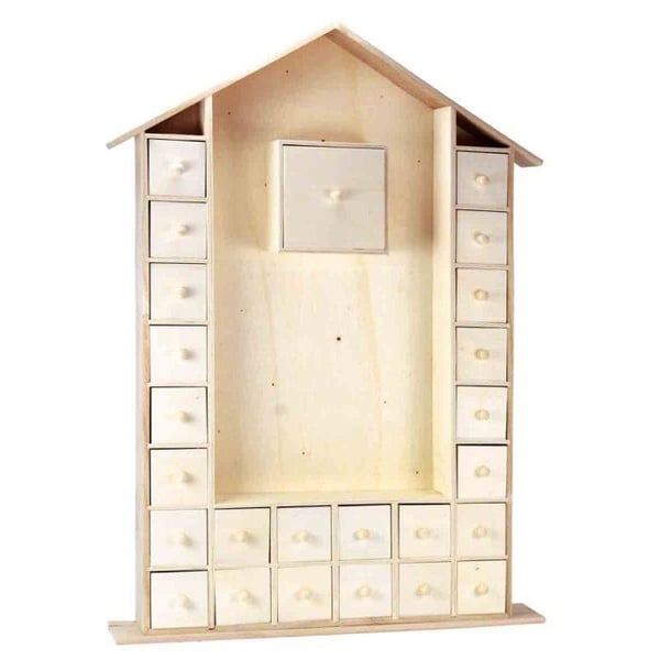 MégaCréa DIY - Mycket stor adventskalender i trä 66,5 cm