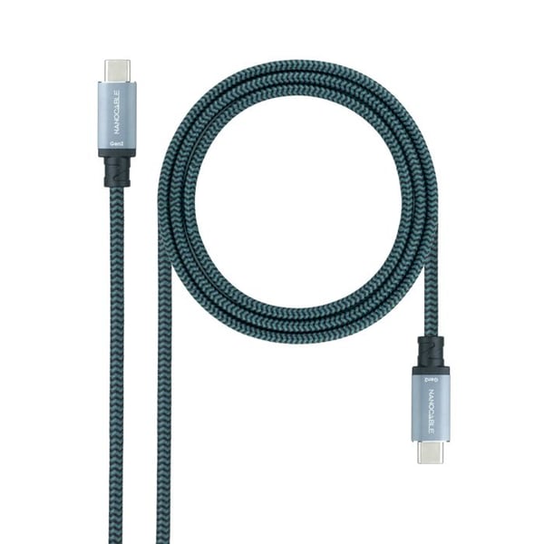 NANOCABLE 10.01.4103-COMB - USB 3.2 Gen2x2 20Gbps 5A/100W, 4K/60Hz, USB-C hane till USB-C hankabel, svart, 3 m