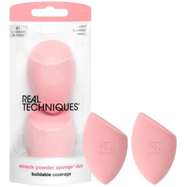 REAL TECHNIQUES - Real Techniques Miracle Powder Svamp Set 2 delar