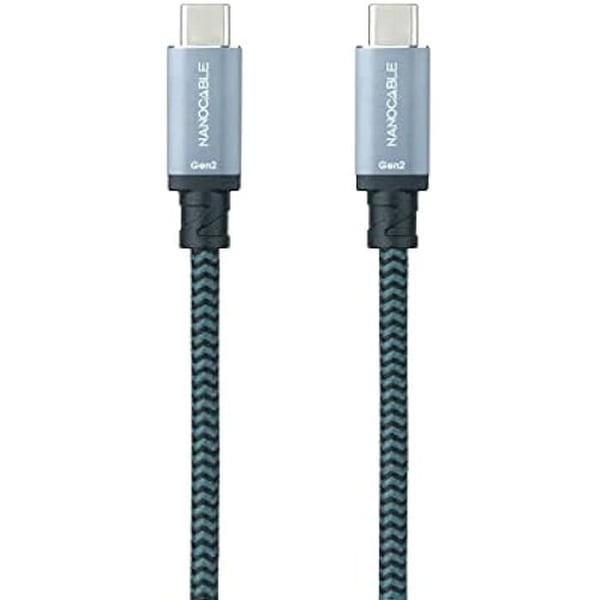 NANOCABLE 10.01.4103-COMB - USB 3.2 Gen2x2 20Gbps 5A/100W, 4K/60Hz, USB-C hane till USB-C hankabel, svart, 3 m
