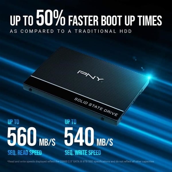 PNY - CS900 SATA - Intern SSD - 2,5" - 250GB