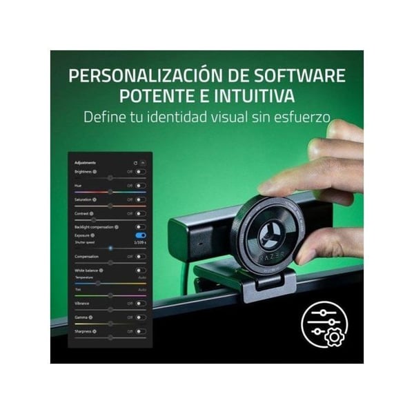 Webbkamera Razer Kiyo V2 4K 30 FPS IA-sensor Sony STARVIS HDR Ultra Vidvinkel Svart
