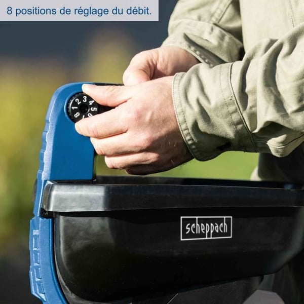 Trådlös spridare C-GSP800-X - 3,5L behållare + ytkapacitet 800m2 - SCHEPPACH 20V IXES - utan batteri eller laddare