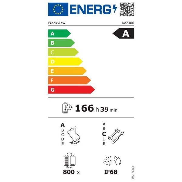Blackview BV7300 Mobiltelefon Stöttålig 6.67" 90Hz 18GB+256GB 50MP 15000mAh Android 14, 50MP+32MP, NFC, GPS, Face ID - Svart