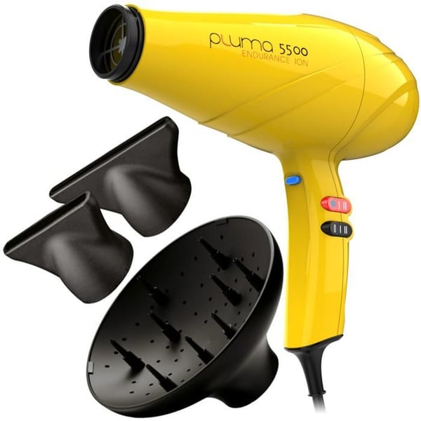Hårtork - GA.MA - PLUMA 2 ION SH1901 - Gul Diffuser - Gul Färg