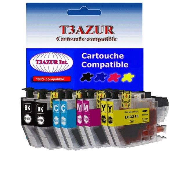 T3azur 8 kompatibla bläckpatroner för Brother DCP-J497DW