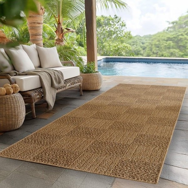 Utomhus Inomhus Matta - MELIS HOME - Beige - 80x150 cm - Maskinvävd - Fuktresistent