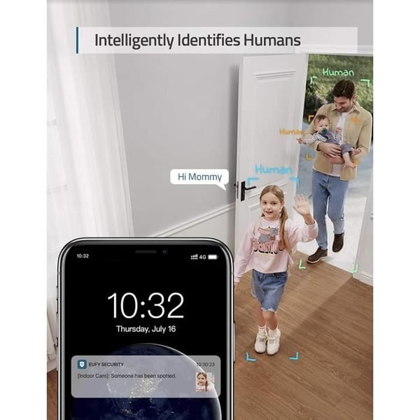Eufy - 2K Pan and Tilt Security Camera - EufyCam Indoor