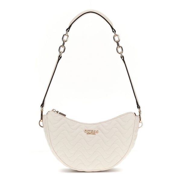 GUESS Axela Skulderväska i kräm för kvinnor - Melisandra Top Zip Skulderväska Shell 309907