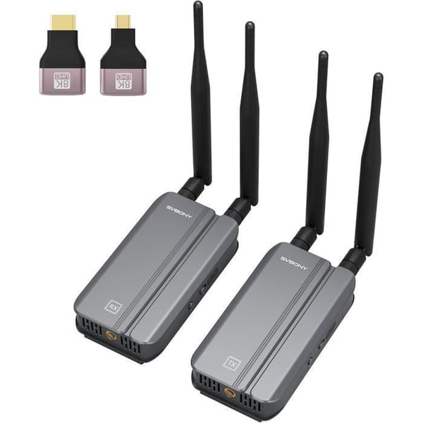 SVBONY ST4 HDMI Trådlös Sändare och Mottagare, Trådlös HDMI Förlängning 1080P/60FPS, 0.06s Latens, för Bärbar Dator, TV