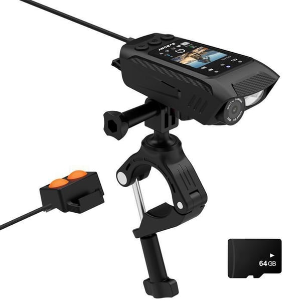 SVBONY SVGo C1 Actionkamera 4K 30 FPS, WiFi, Inbyggd GPS, EIS bildstabilisering, 2500 mAh, för cykling (utan kort)