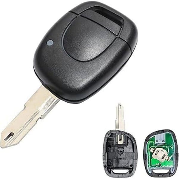 433MHz Bilnyckel fjärrkontroll 1 Knapp Fodral för fjärrkontroll nyckel för Clio 2 fjärrkontroll Fodral för nyckel Kompatibel med Re Na