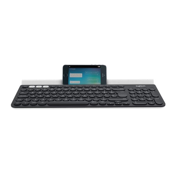 LOGITECH K780 Tangentbord - Trådlös anslutning - USB 2.0-gränssnitt - Holländsk - Vit - Bluetooth - Mac, Android, iOS, Windows