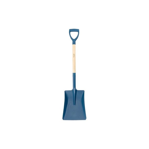 Fyrkantig spade med ringhandtag, för att gräva och samla upp degraderingar. Vt5023a Viat