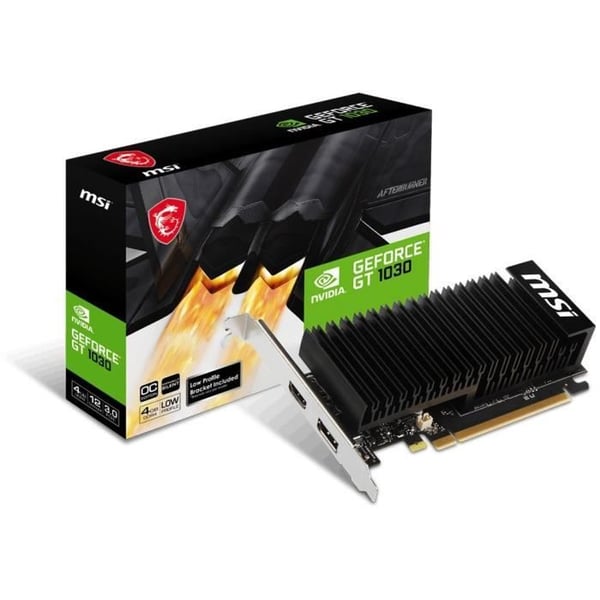 Grafikkort - MSI - GeForce GT 1030 - 4 GB GDDR4 - PCI Express 3.0 - Aktiv kylning