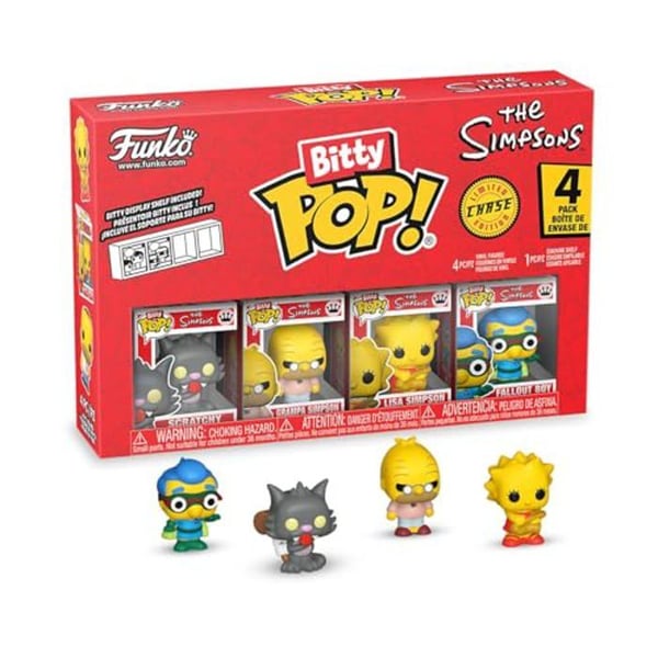 Figur - Funko - Bitty Pop! The Simpsons - Scratchy - 4 Pack - Mini-Figuriner Mystiska