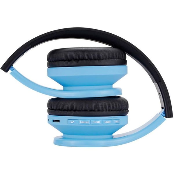 Trådløse hovedtelefoner - POWERLOCUS - P1 Kids - Sort/Blå - Bluetooth 5.0 - Batterilevetid 15 timer