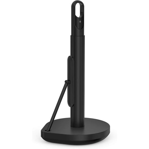 Pappershandduksställ simplehuman KT1200 med sprayflaska, Matt Svart Stål