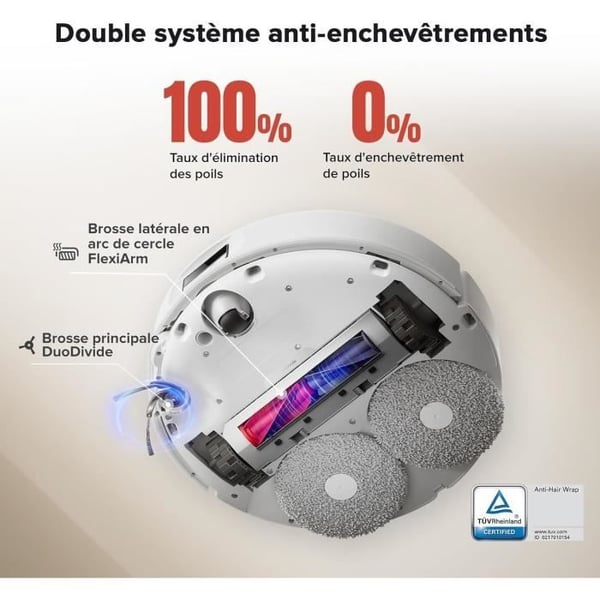 ROBOROCK QREVO CURV - Robotstädare med multifunktionell station 3.0 - 18500 Pa - Antitvinning system