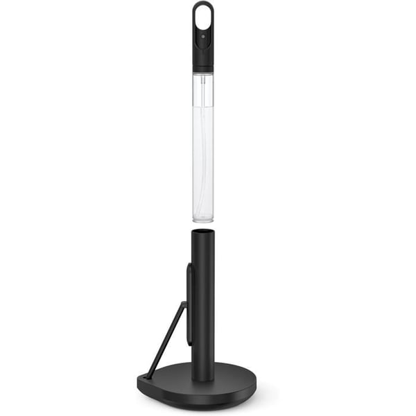 Pappershandduksställ simplehuman KT1200 med sprayflaska, Matt Svart Stål
