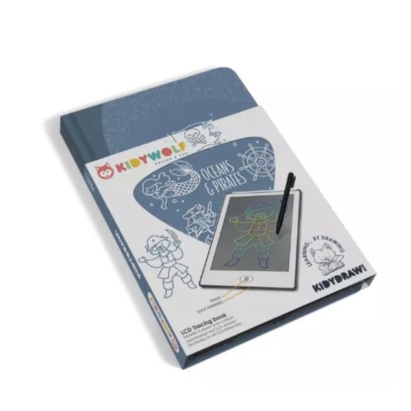 Ritplatta - Kidywolf - Kidydraw-Mini - LCD-skärm - 30 illustrationer - Ekologisk