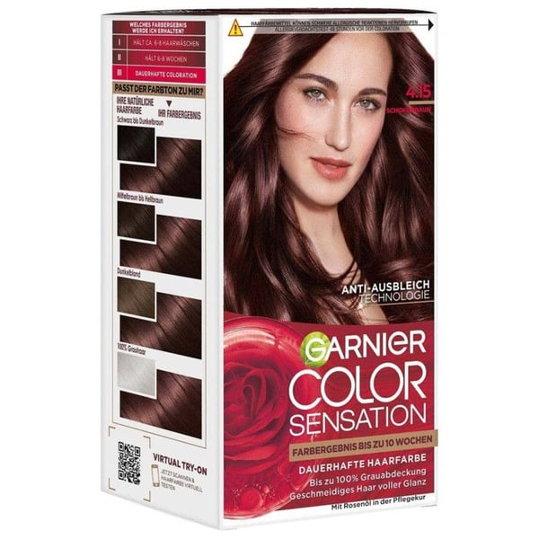 Garnier - Permanent Färg Color Sensation - 4.15 Chokladbrun