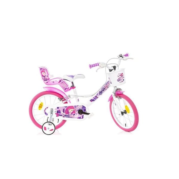 Cykel tjej Dino Bikes Fairy vit 16 tum