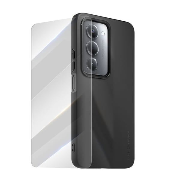 Pack skal + härdat glas - Xiaomi Redmi 15 (4G/5G) - Transparent - TPU stötabsorberande - Härdat glas 9H