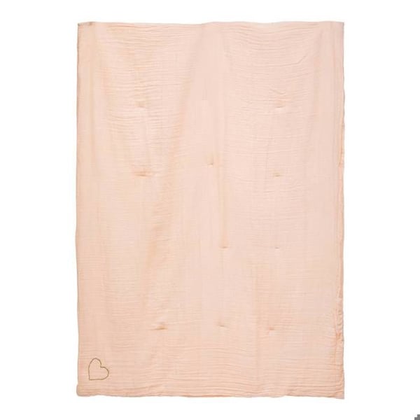 Edredon "Lili" i 100x140cm rosa bomullsgaze - Atmosphera Inredningsdesigner